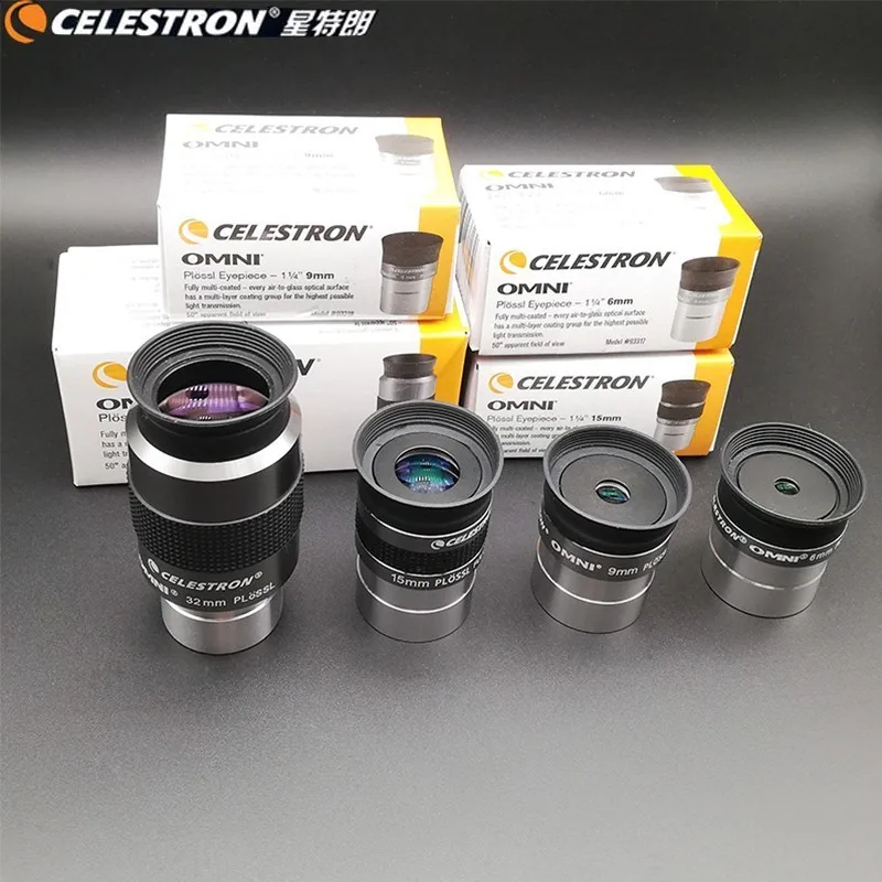 CELESTRON 1,25 окуляр комплект 6/9/15/32mm 50 De Широкий формат с полным покрытием окуляр комплект для Пособия по астрономии Монокуляр телескоп аксессуары