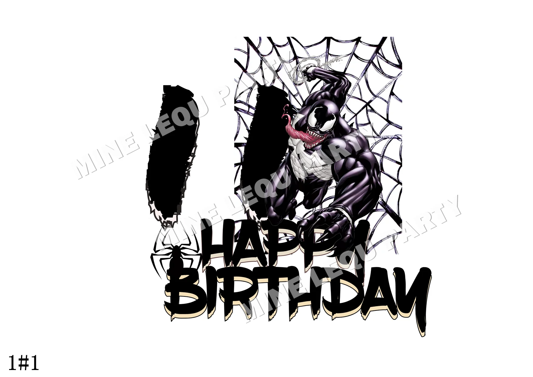 Темный хаки Marvel Character Venom в фильме Удивительный Человек-паук торт Топпер Дети День рождения украшение душевой кабины поставки DBZ Goku - Цвет: Темный хаки