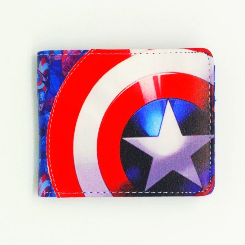 Крутой кошелек с комиксами Marvel, с аппликацией, вышитый патч, тонкий кожаный кошелек с рисунком из мультфильма для женщин и мужчин, Мстители, летучая мышь, человек, Супермен, кошелек - Цвет: 15