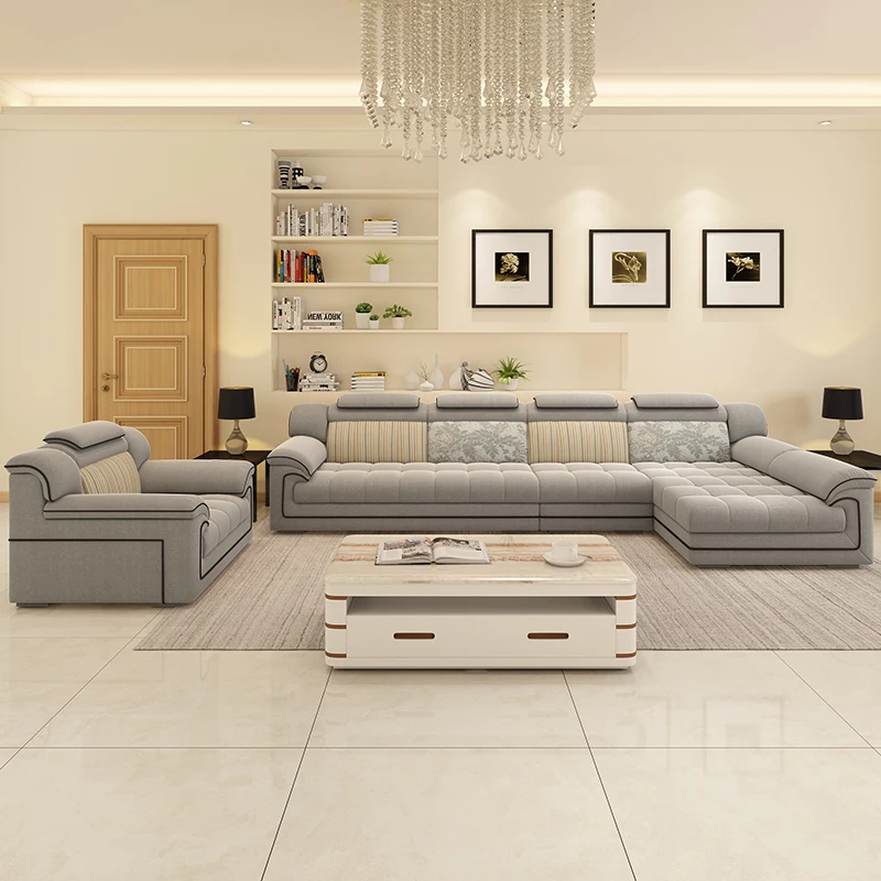 Диван секционный Easyliving для дома удобная мягкая серая мебель гостиной в
