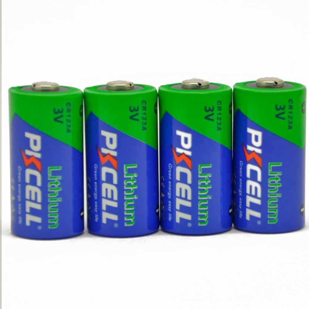 100 x PKCELL 3V CR123A литиевые батареи CR123 123A 16340 CR17345 неперезаряжаемая батарея для Камеры