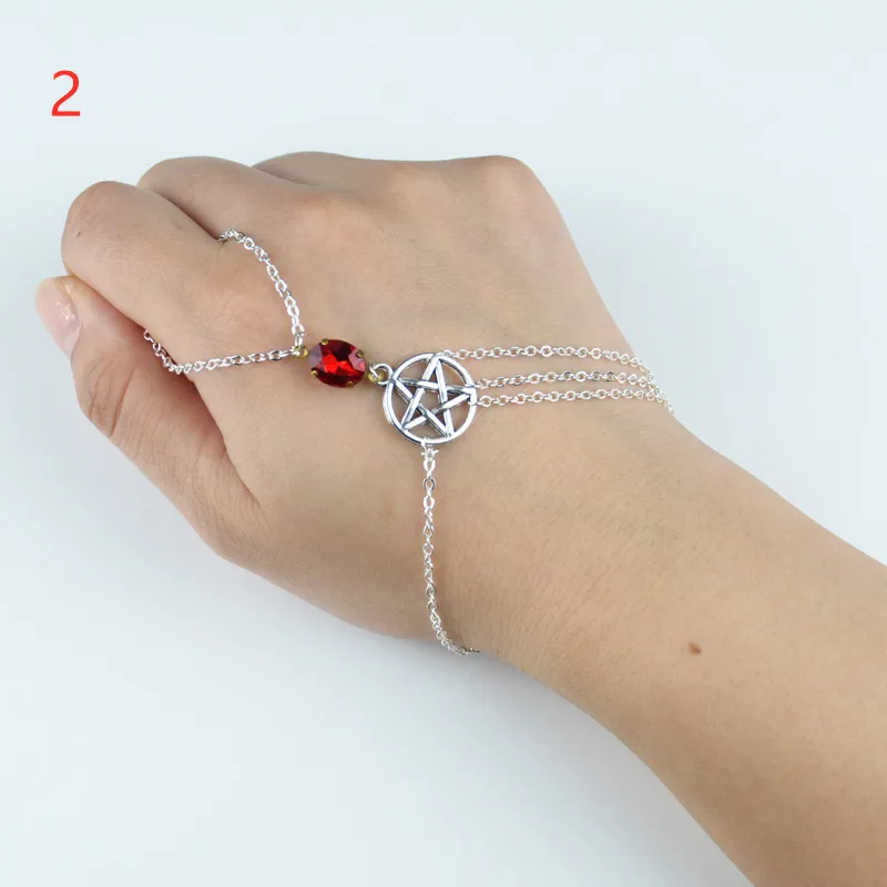 Wicca Slave Bracelet Pentagram Crystals 3 Tape Pentacle Gift Wiccan | Украшения и аксессуары
