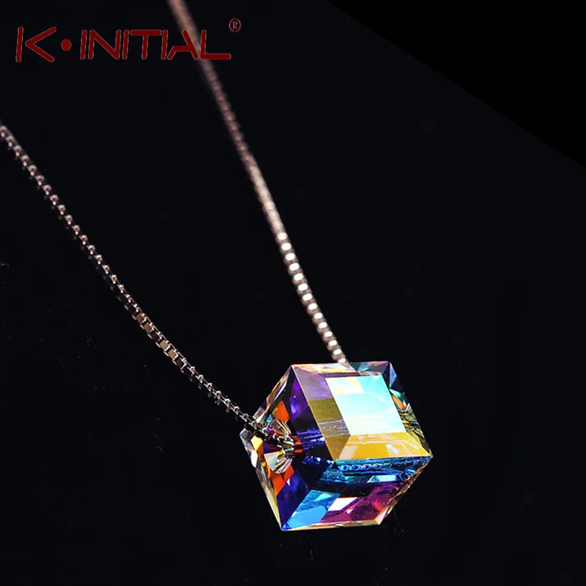 Kinitial Геометрическая квадратной формы с цирконом кристалл ожерелье s & Кулоны