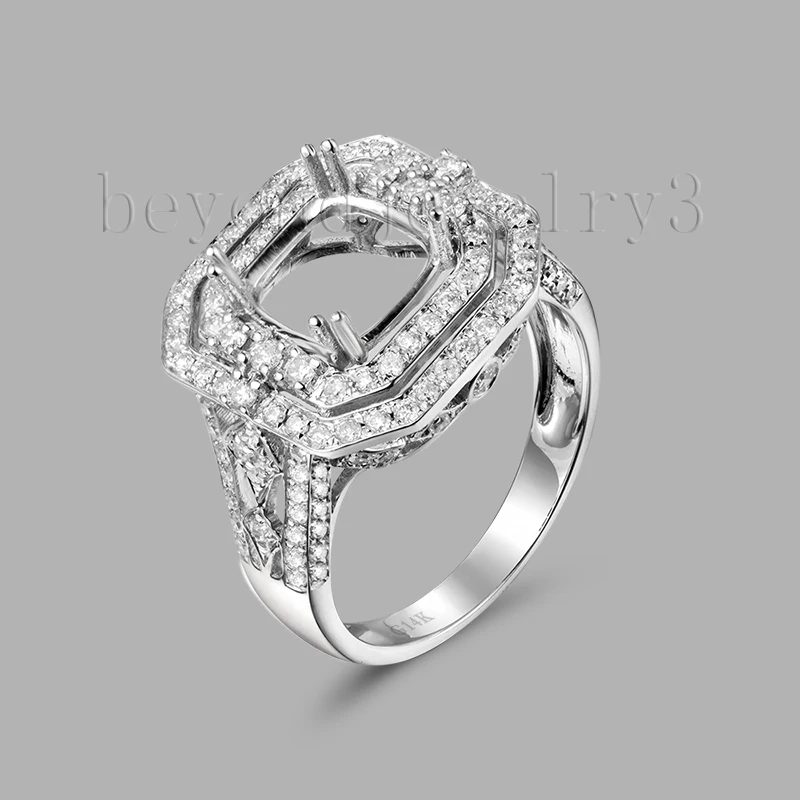 Винтажная огранка в виде подушки 8 мм бриллиантовое полукрепление обручальное