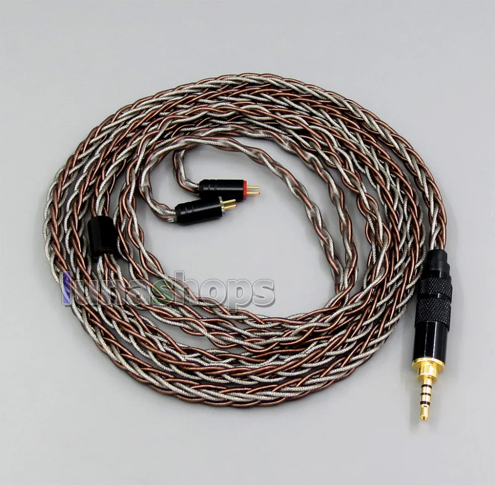 

Silver Plated OCC 8 core 2.5mm 3.5mm 4.4mm Balance MMCX Earphone Cable For 0.78mm Custom 5 8 10 BA W4r Um3x LN006131