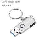 Wansenda USB 3,0 USB флеш-накопитель из нержавеющей стали с цепочкой для ключей, 256 ГБ 128 Гб 64 ГБ 32 ГБ 16 ГБ, usb-флешка, карта памяти
