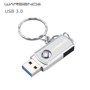 Wansenda USB 3,0 USB флеш-накопитель из нержавеющей стали с цепочкой для ключей, 256 ГБ 128 Гб 64 ГБ 32 ГБ 16 ГБ, usb-флешка, карта памяти