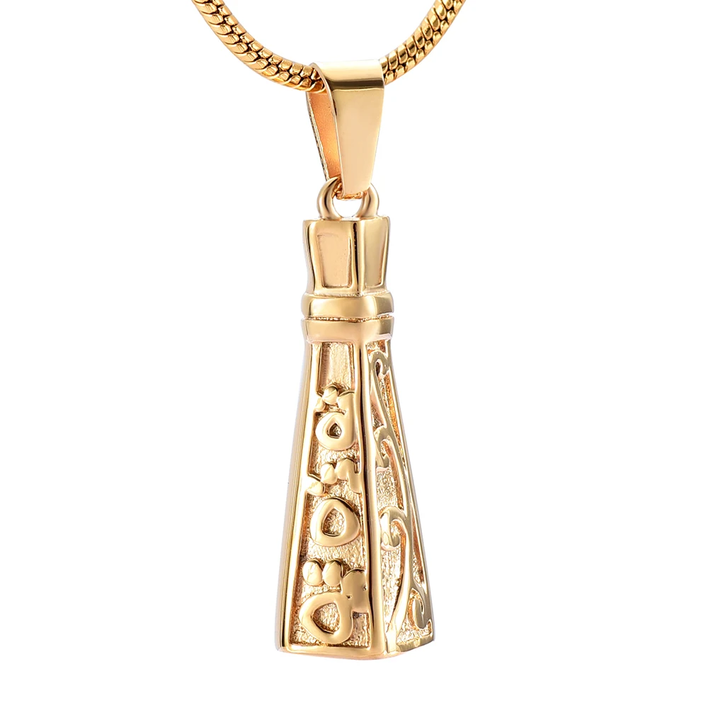 LKJ9940 Pagoda Design Newest Men Women Necklace Screw Cremation Pendant Stainless Steel Material Keepsake Jewelry | Украшения и