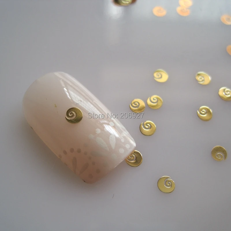 MS312-2 100 шт. морская серия Золотой милый металлический стикер для дизайна ногтей