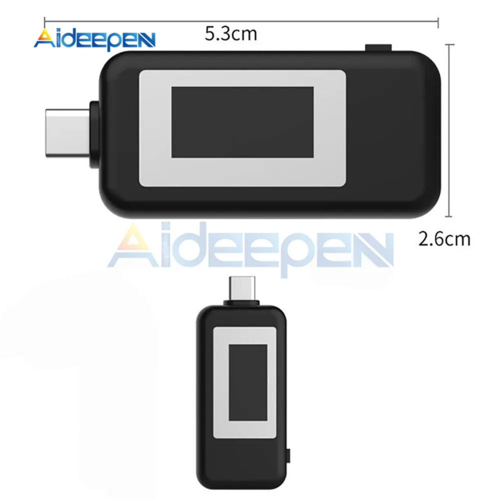 USB-тестер типа C цифровой вольтметр постоянного тока измеритель напряжения