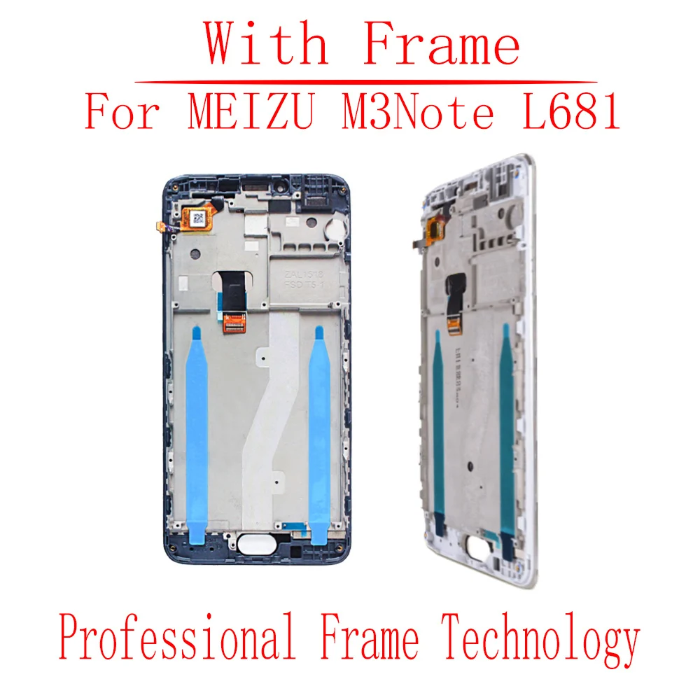 5 0 &quotBAIHUXING для Meizu M3 Note L681H ЖК-дисплей сенсорный экран с рамкой дигитайзер ЖК + |