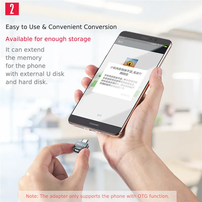 Micro USB адаптер ROCK USB-C 3 1 OTG конвертер Type-c переключатель для Android смартфонов зарядное
