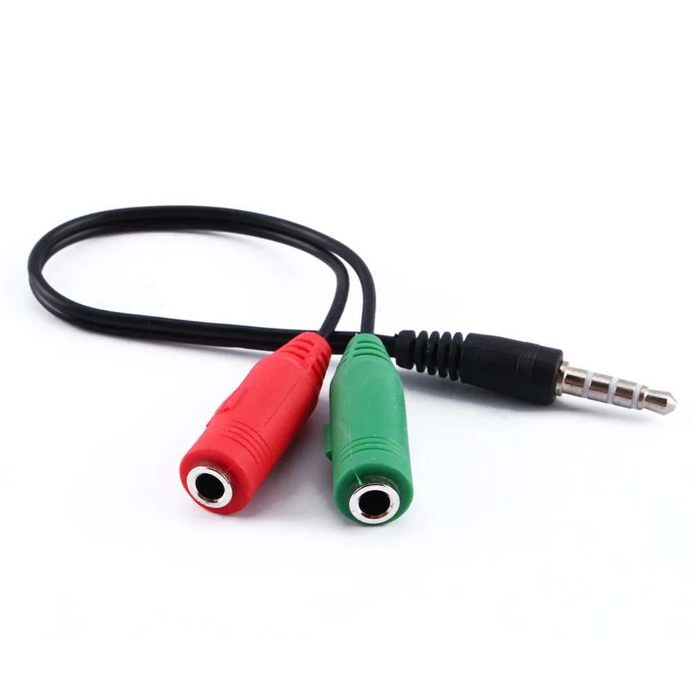 

3.5mm Stereo Headphone Microphone Y Splitter Cable Adapter Plug Jack Cord