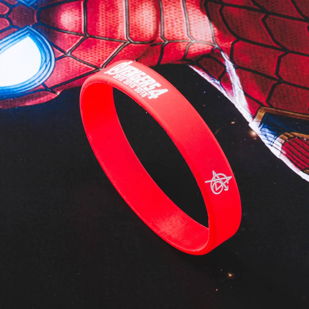 Силиконовые спортивные браслеты с надписью Marvel, Мстители, флуоресцентные резиновые фитнес-браслеты