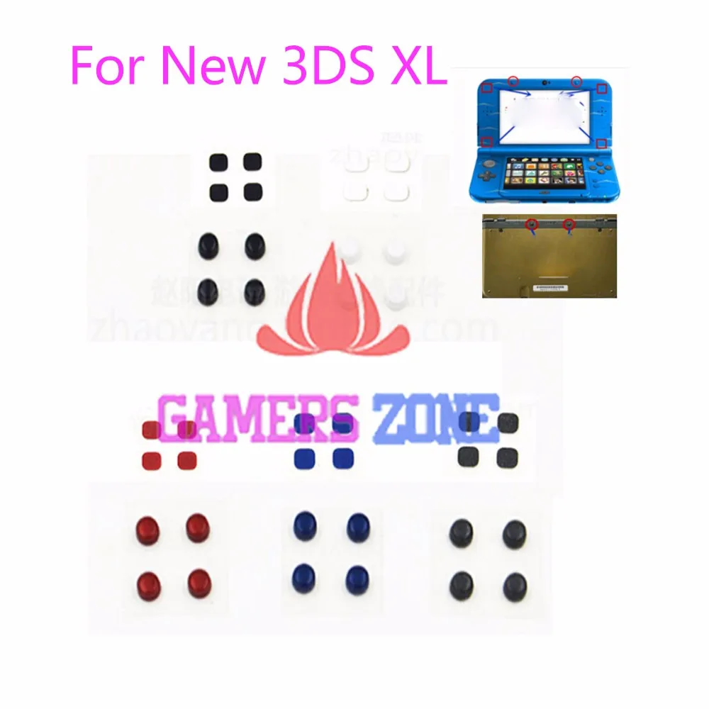 1 комплект = 8 шт верхних винтов для ЖК-дисплея с отверстием для New 3DS XL LL консоль Передняя Задняя винтовая резиновая крышка для ног