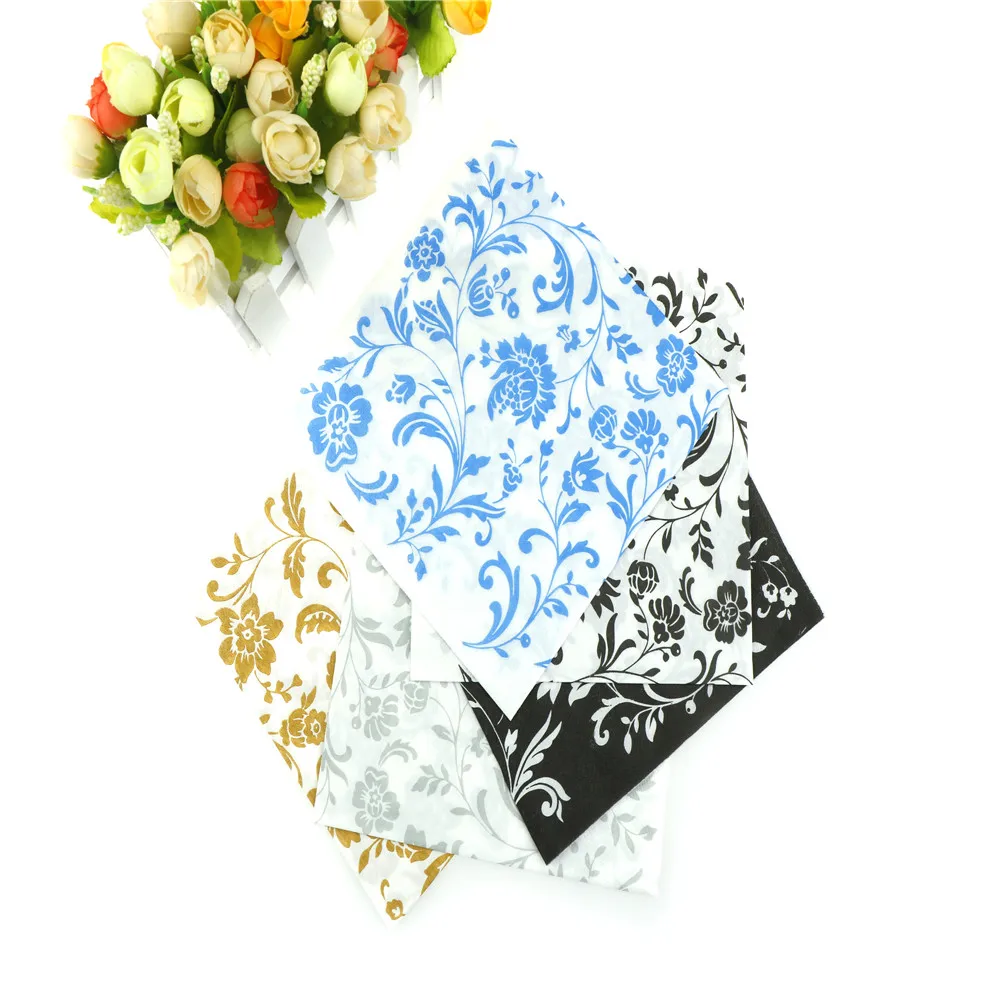 20 штук упак. бумажные салфетки для напитков праздника и вечеринки тканевое