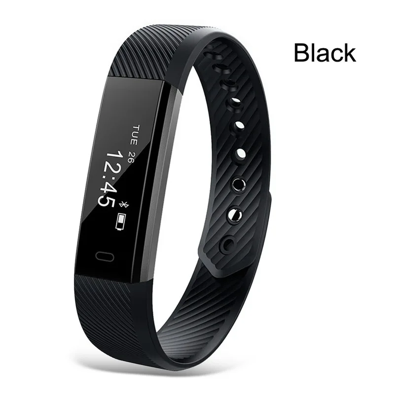 ID115 Black Фитнес-трекер умный Браслет ID115 Veryfit APP Bluetooth Band монитор активности будильник спортивный браслет для iOS Android - Цвет: ID115 Black