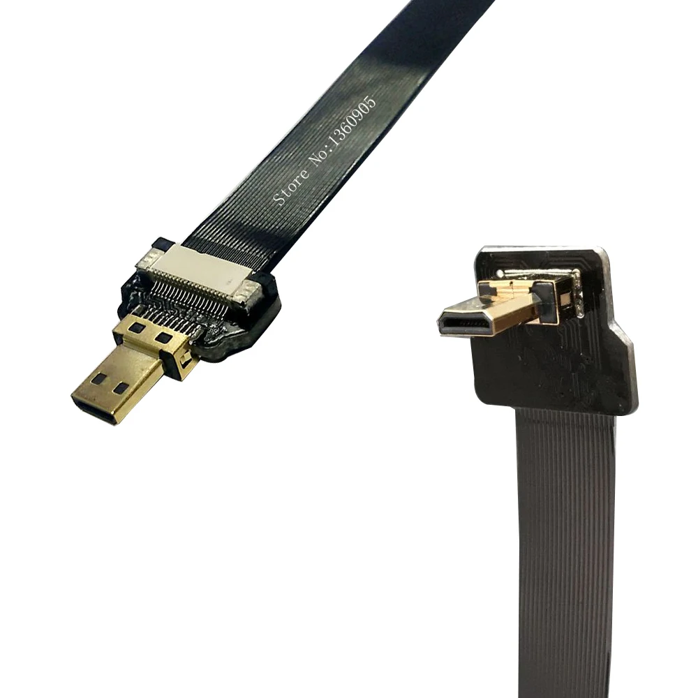 40 см/50 см/60 см/80 см/100 см 90 градусов вверх угловой FPV микро Тип D2 HDMI папа D1 прямой FPC