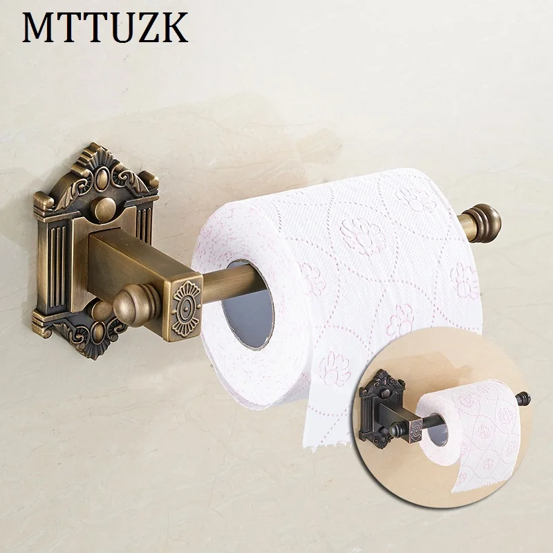 MTTUZK античный латунный матовый настенный держатель для туалетной бумаги