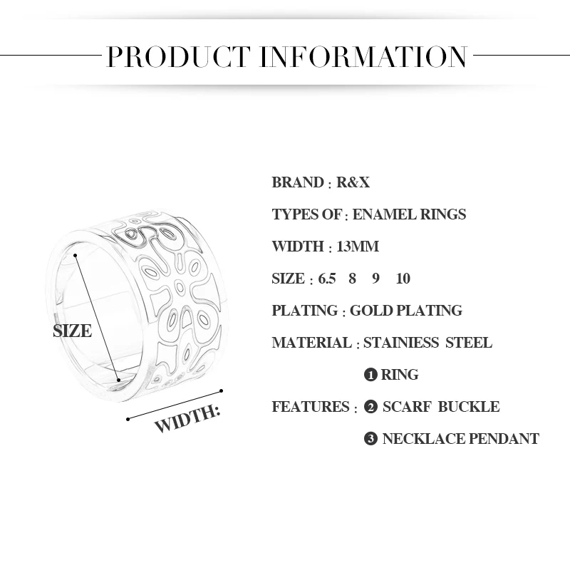 Вечерние ювелирные изделия из эмали кольцо нержавеющей стали|enamel ring|jewellery ringsring