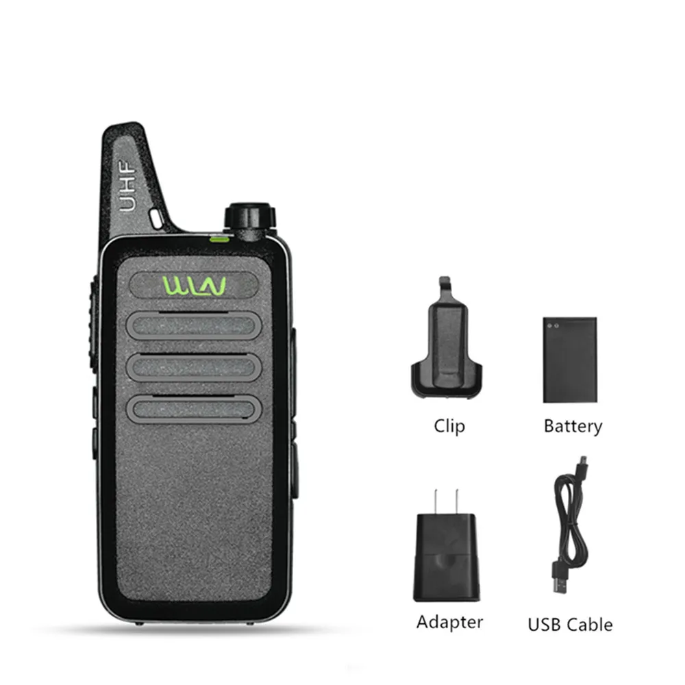 Black without box WLN KDC1 мини Wiress Walkie Talkie UHF Ручной fm-трансивер автомобильный домофон двухсторонняя радиостанция коммуникатор Ham CB радио - Цвет: Black without box