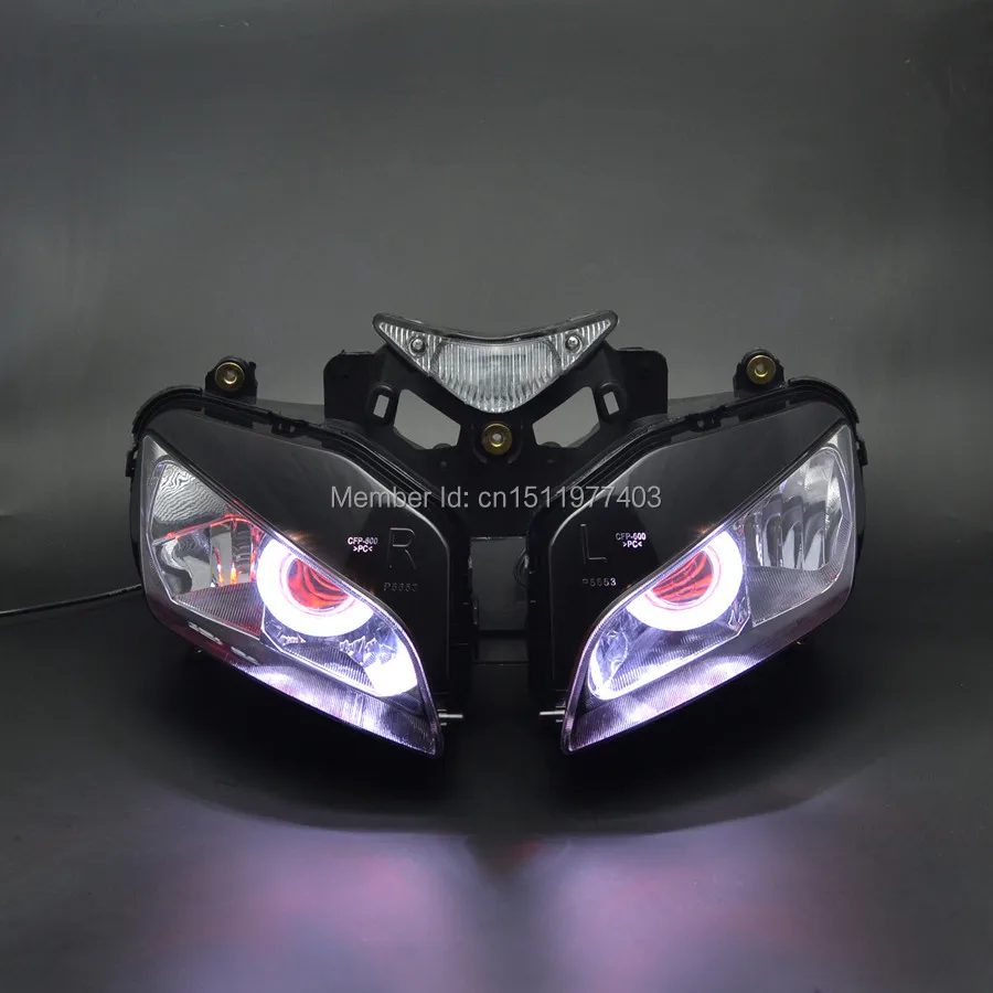 Пользовательские прожекторные фары белые глаза ангела красные демона HID