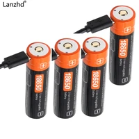 18650 battery li ion 3 7v usb rechargeable batteries 18650 2600mah actual high capacity micro usb dc charging intelligent cell