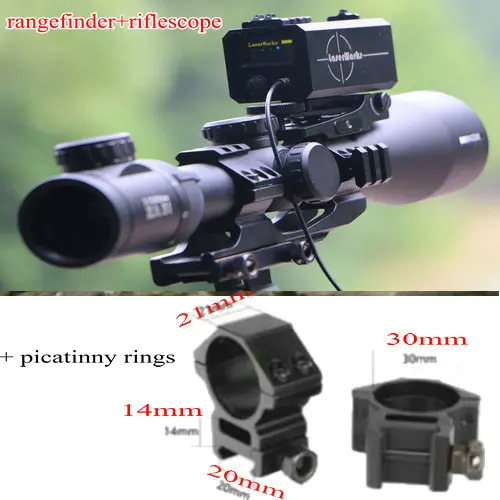 with picatinny rings Дальномер riflescop MINOX ZA 5i 3-15x50 Riflescopes+ 5-700 м мини лазерные дальномеры дальномер искатель scops - Цвет: with picatinny rings