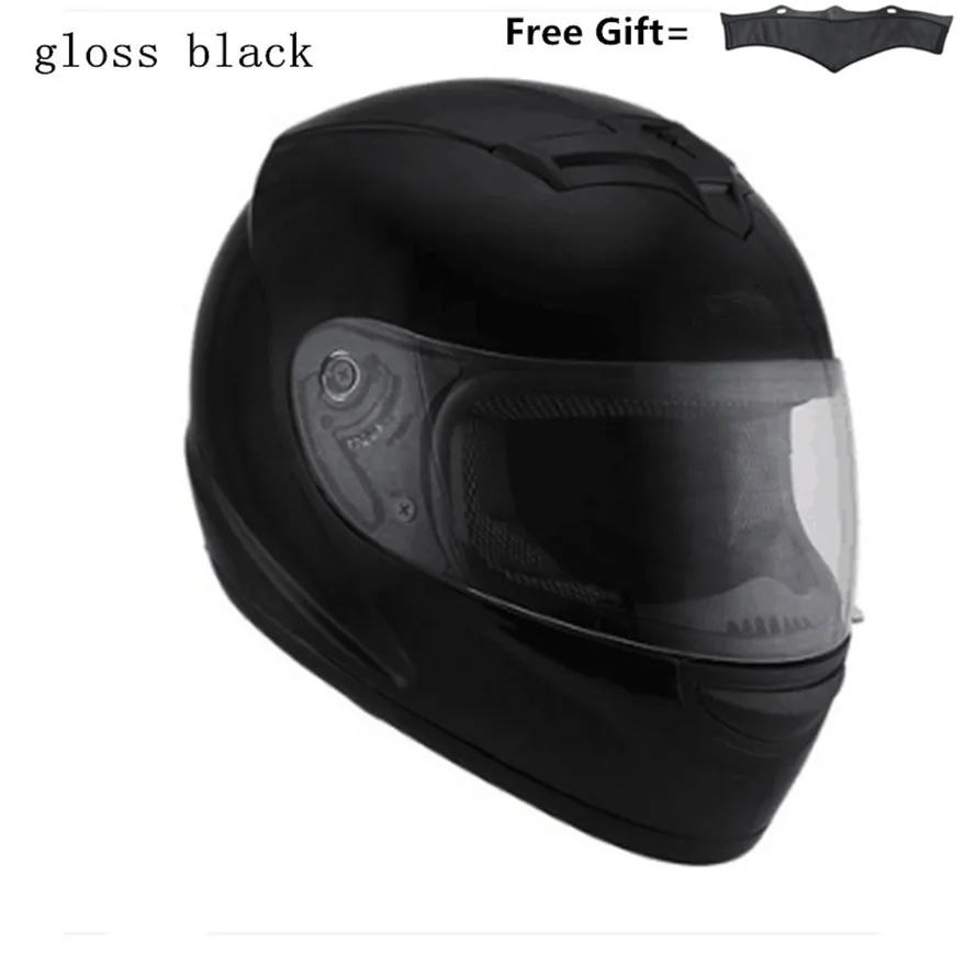 gloss black Полнолицевой мотоциклетный шлем для мотокросса ATV Moto Helmet Cross горные внедорожные мотоциклетный шлем DOT 10 видов цветов - Цвет: gloss black