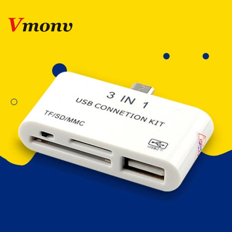 3 в 1 USB OTG кардридер флеш накопитель высокоскоростной 2 0 универсальная карта TF/SD/MMC