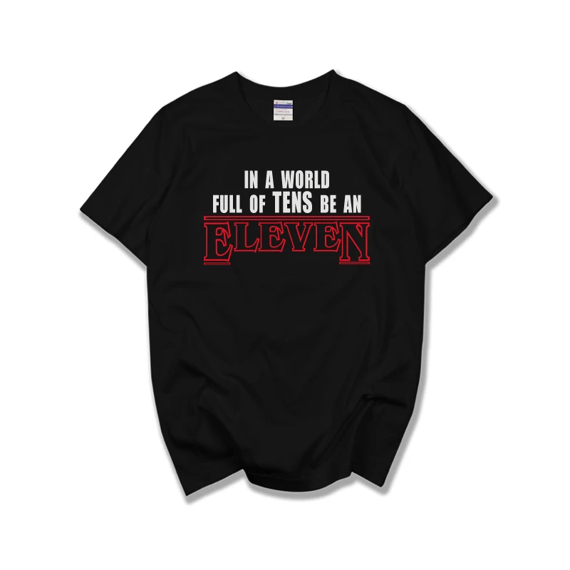Футболка с надписью очень странные дела одиннадцать|short sleeve t shirt|tshirt cottont shirt cotton |