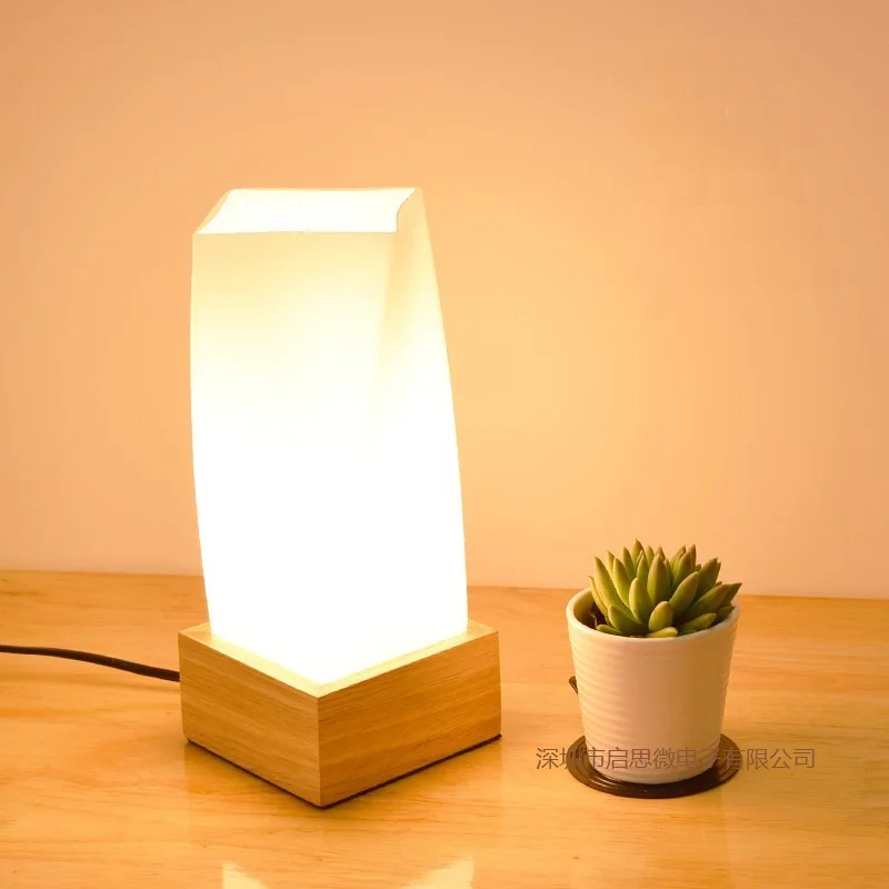 Новый стиль винтажный Лофт деревянная настольная лампа Деревянный свет E27 AC 110 V/220