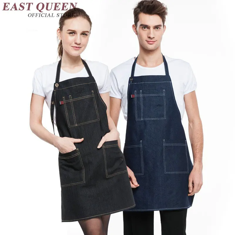 Джинсовый фартук для женщин и мужчин работы из искусственной джинсовой ткани