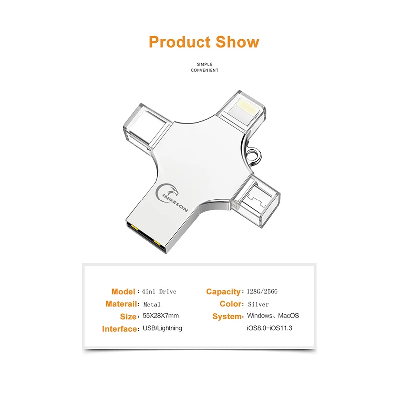 Usb флеш накопитель Ingelon 16 ГБ 32 64 128 флешка зашифрованный usb Type C Ankh Cross DJMusic