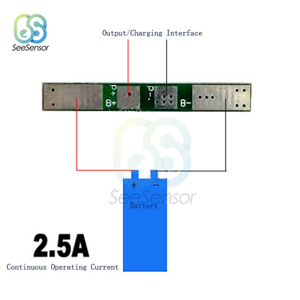 5 шт. 1S 3 7 В 2 5a литиевая батарея Защитная плата полимерный BMS PCM PCB разрядка заряда