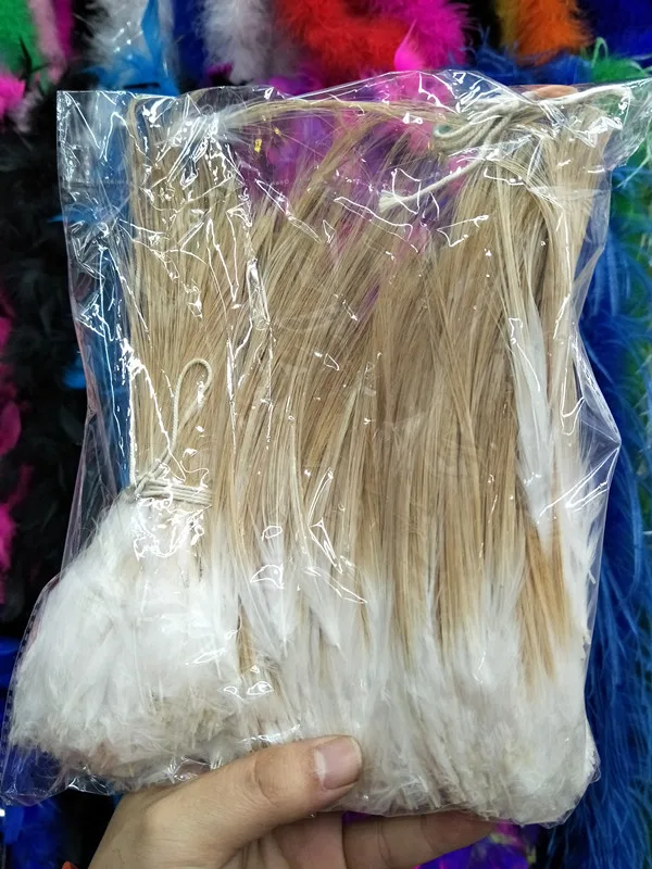 Оптовая продажа 10 шт. высокое качество натуральный шелк с золотыми перьями орла 6