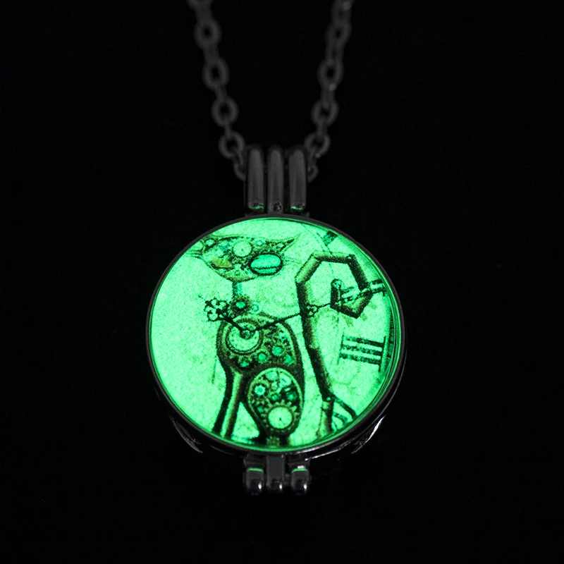 Aroma diffuser Luminous glass ball locket Necklace open pendant perfume essential oil send 2pcs Sequin For gifts HS01 | Украшения и