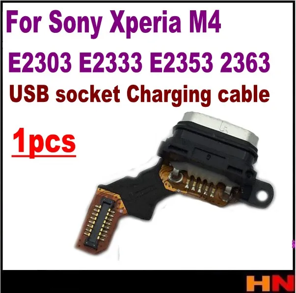 1 шт. для SONY Xperia M4 Штекерный кабель E2333 E2353 E2303 2363 USB разъем зарядный гибкий |