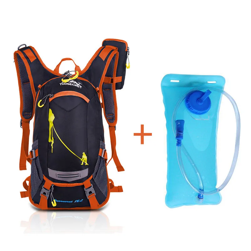 Orange water bag Водонепроницаемый велосипедный рюкзак MTB горный велосипед сумка для воды Мужская Женская нейлоновая велосипедная походная Беговая гидратация рюкзак - Цвет: Orange water bag