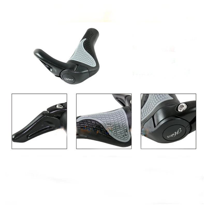 Aluminum Alloy Rubber Bicycle Grips Ends MTB Road Bike Handlebar Soft Handle Bar End Caps Lock on Cycling | Спорт и развлечения