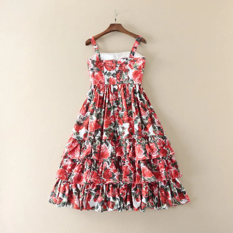 Женское модельное платье на бретельках дизайнерское Повседневное с каскадными