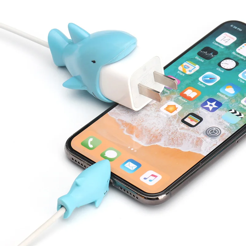 Один комплект милый протектор кабеля с животными для Iphone устройство намотки