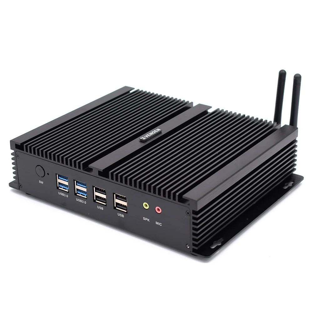 I5 4200u безвентиляторный промышленный мини-ПК с Windows 7 10 Core i7 5500U 2 * Intel Lan 6 RS232 COM