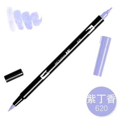 620 1 шт., TOMBOW, AB-T, Япония, 96 цветов, художественная кисть, ручка с двумя головками, маркер, профессиональный водный маркер, ручка для рисования, Kawaii, канцелярские принадлежности - Цвет: 620