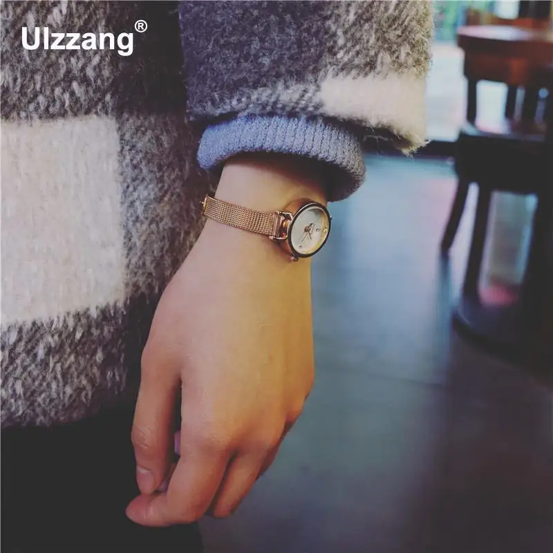 Мини-циферблат небольшой циферблат ультра тонкий розовое золото серебро сплав