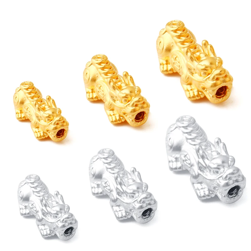 S925 Sterling Silver Color Jewelry Making Bracelet Necklace Accessories 3D Silver Plated Gold Mythical Wild Animal