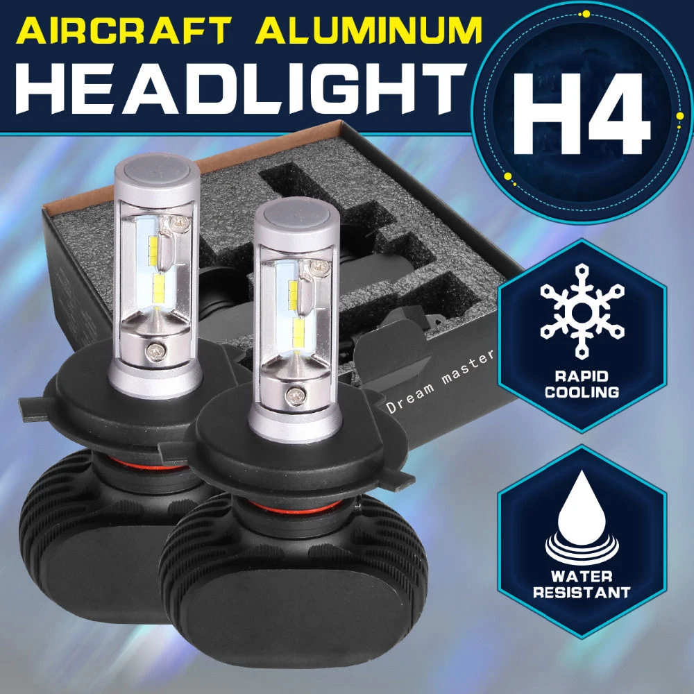 2 шт. H4 H7 Led H1 H3 Автомобильная фара S1 H11 50 Вт 8000LM автомобильная лампа csp 9005 HB3 9006 HB4|9006