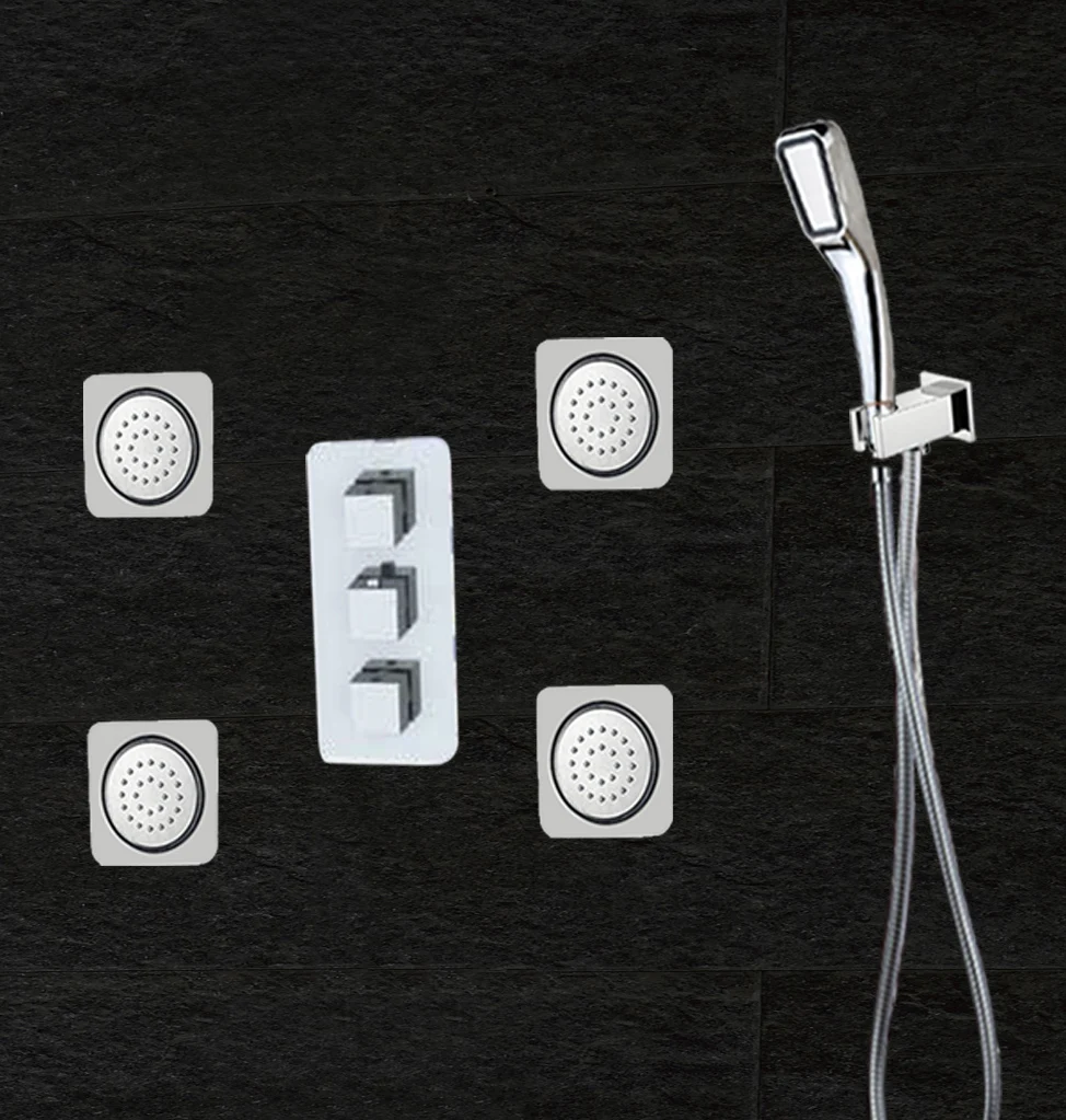 Набор для душа в ванной комнате скрытый термостатический смесительный клапан