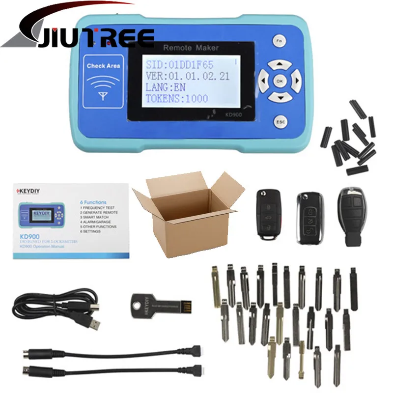 

JIUTREE Auto Key Programmer KEYDIY KD900 Remote Maker Remote Control Frequency Tester the Best Tool Button Smart Online Update