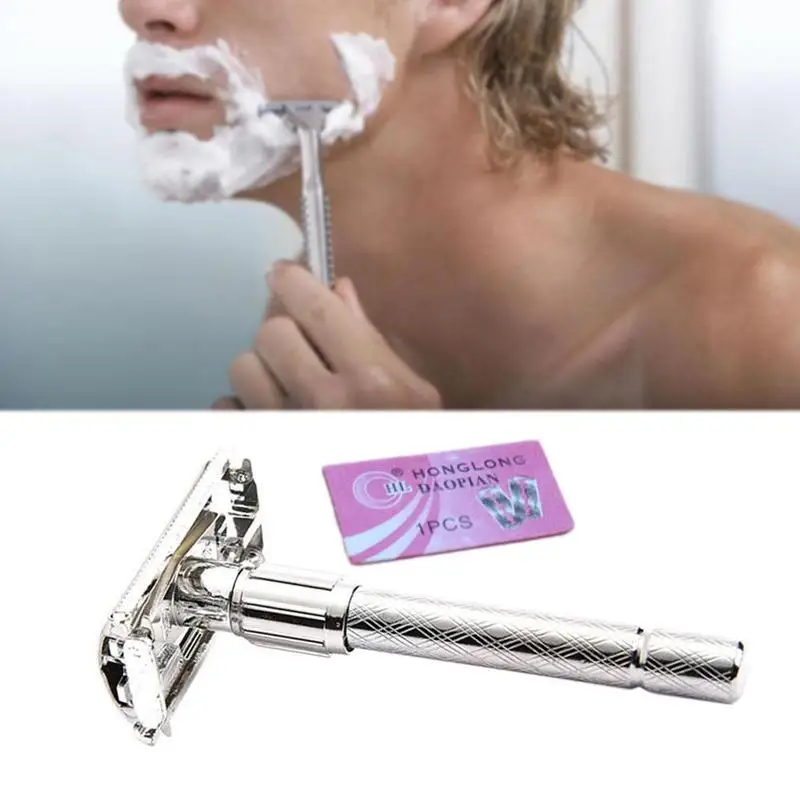 Adjustable Safety Classic Stainless Steel Razor Men Safety Double Edge Blade Shaving Hair Razor Shaver Blades Old-Style Useful